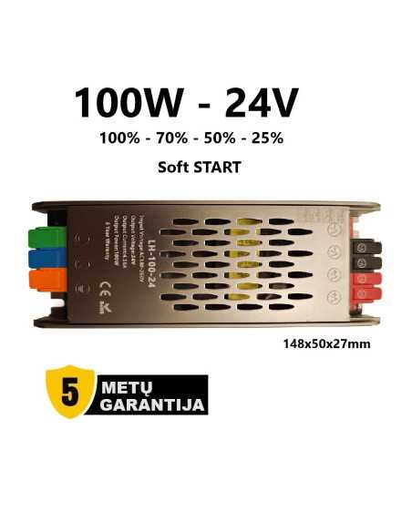 Reguliuojamas LED maitinimo šaltinis - 24V - 100W - IP44