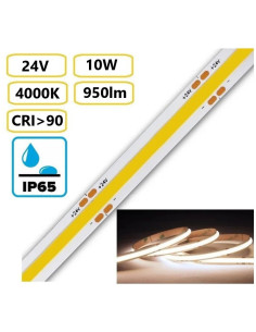 COB LED juosta 10W - 24V - 4000K - CRI90 - IP65