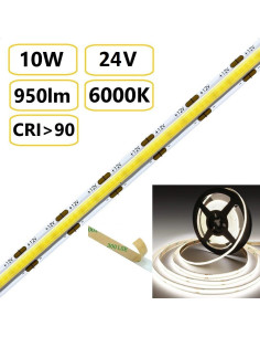 COB LED juosta 10W - 24V - 6000K - 320LEDs/m CRI90