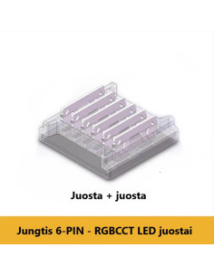 RGBCCT LED juostos jungtis - 6 kontaktų 12mm