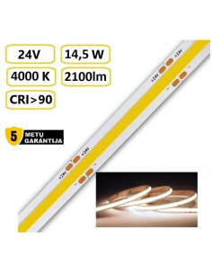 COB LED juosta 14,5W - 24V - 4000K - 2100lm - CRI90