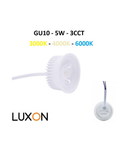 LED lemputė GU10 - 5W - 400lm - 3CCT - 3000K - 4000K - 6000K