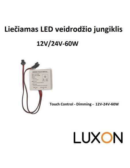 Liečiamas LED Veidrodžio Jungiklis su šviesos Reguliavimu