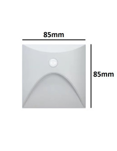 LED laiptų šviestuvas - White 3W - 3000K - IP65 - su judesio davikliu