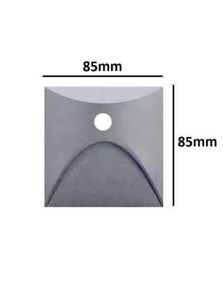 LED laiptų šviestuvas - Grey 3W - 3000K - IP65 su judesiu davikliu