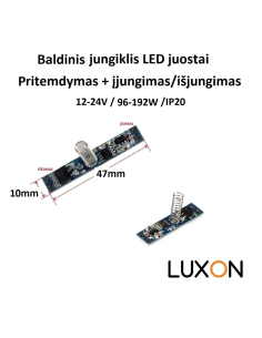 Baldinis jungiklis į LED profilį 10mm