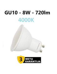 GU10 - 8W - 720lm LED lemputė 4000K