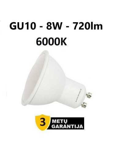 10 x GU10 - 8W - 720lm LED lemputė 6000K