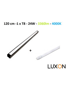 T8 šviestuvas + 1 x LED T8 lempos 120cm - 3360lm - 4000K -IP20