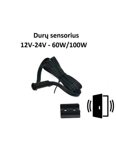 Durų sensorius black LED juostai 12V/24V – automatinis jungiklis spintelėms. Durų sensorius black LED juostai 12V/24V – automatinis jungiklis spintelėms.