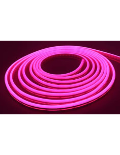 5m x NEON FLEX LED juosta 6x12 - 24V - Rožinė(PINK) - 1cm CUT 2