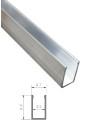 LED juostos profilis U 2m Aliuminis anoduotas  6 x 12mm