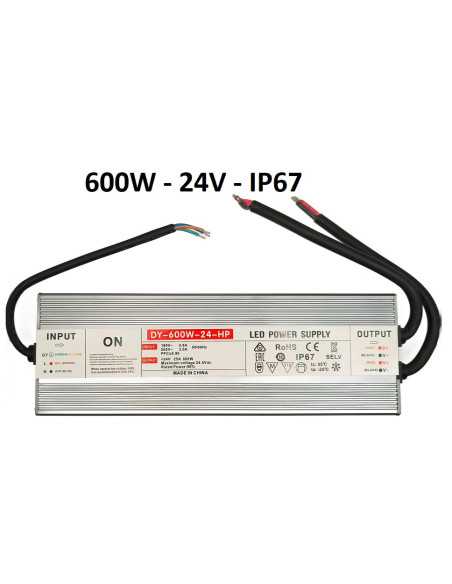 Profesionalus LED maitinimo šaltinis  24V - 600W - IP67