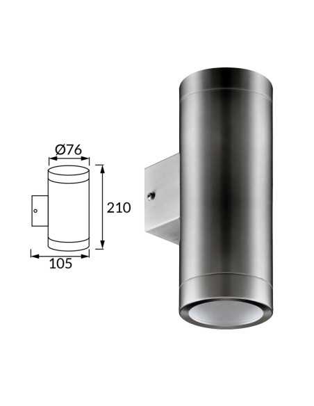 Sieninis lauko šviestuvas ASTER 2xGU10