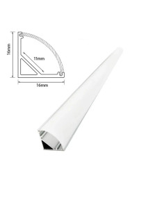 Kampinis LED juostos profilis su dangteliu 2 m | Luxon.lt