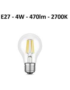LED lemputė E27 filament - 4W - 470lm