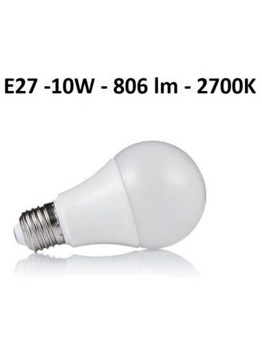 LED lemputė E27 - 10W - 2700K