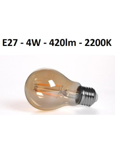 LED lemputė E27 filament - 4W - 420lm - 2200K
