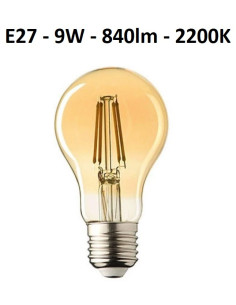 LED lemputė E27 - 9W - 840lm - 2200K