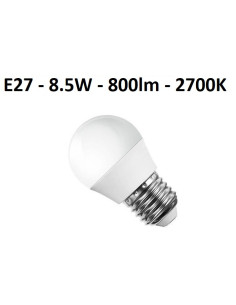 E27 - 8,5W - 800lm - G45-3000K LED lemputė