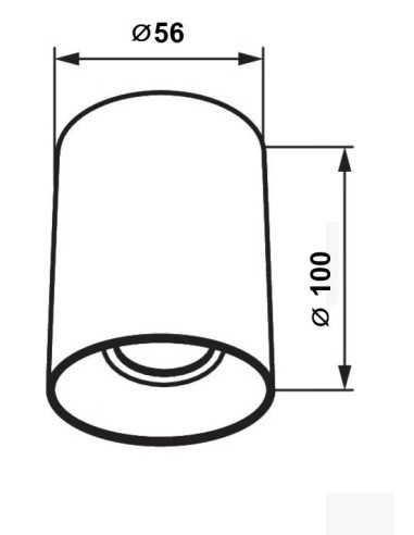 Virštinkinis LED šviestuvas - Milo Gold GU10