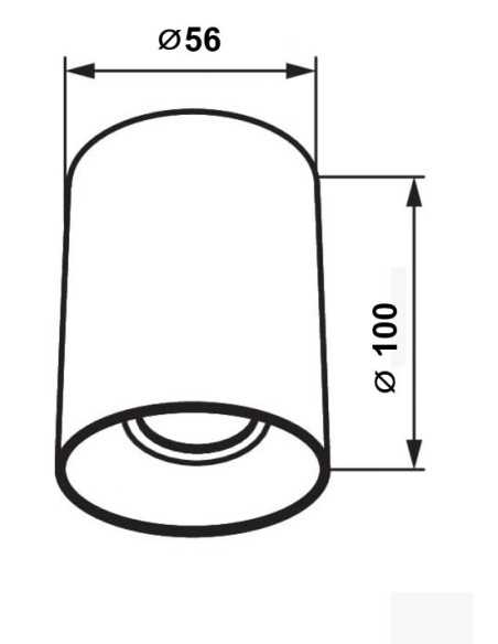 Virštinkinis LED šviestuvas - Milo Gold GU10