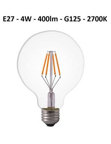 LED lemputė E27 - 4W - 400lm - G125