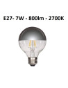 LED lemputė E27 filament half SILVER 7W - 800lm - 2700K