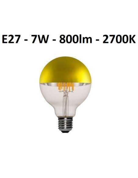 LED lemputė E27 filament half GOLD 7W - 800lm - 2700K