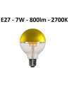 LED lemputė E27 filament half GOLD 7W - 800lm - 2700K