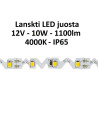Lanksti 6mm LED juosta 12V - 10W - 1100lm - IP65 - 4000K