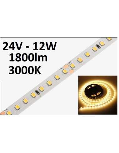 24V LED juosta - 12W/m - 1800lm - 3000K