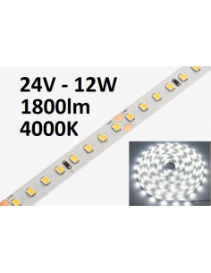 24V LED juosta - 12W/m - 1800lm - 4000K