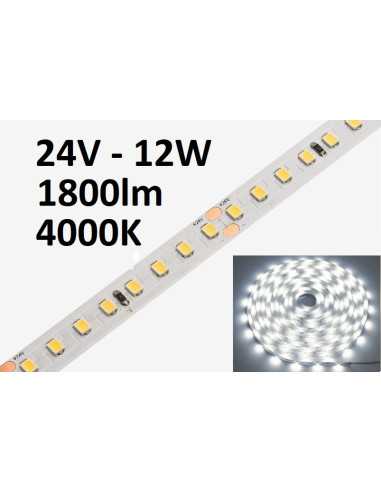 24V LED juosta - 12W/m - 1800lm - 4000K