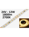 24V LED juosta - 12W/m - 1800lm - 2700K