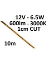 10 metru LED juosta 12V - 6.5W - 3000K - IP20