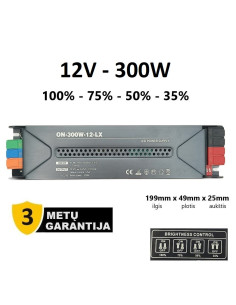 Reguliuojamas LED maitinimo šaltinis - 12V - 300W