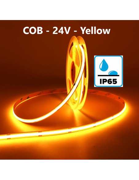Geltona COB LED juosta 24V - 10W - IP65
