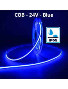 Mėlyna(BLUE) COB LED juosta 24V - 10W - IP65