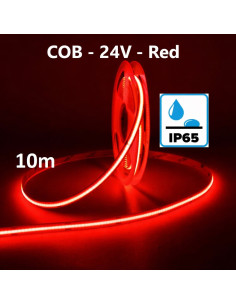 10m Raudona(Red) COB LED juosta 24V - 10W - IP65