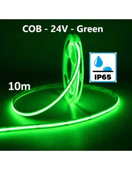 10m Žalia(Green) COB LED juosta 24V - 10W - IP65