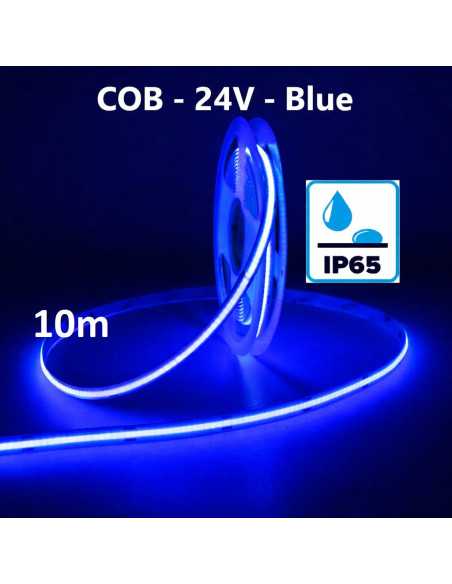 10m Melyna(BLUE) COB LED juosta 24V - 10W - IP65