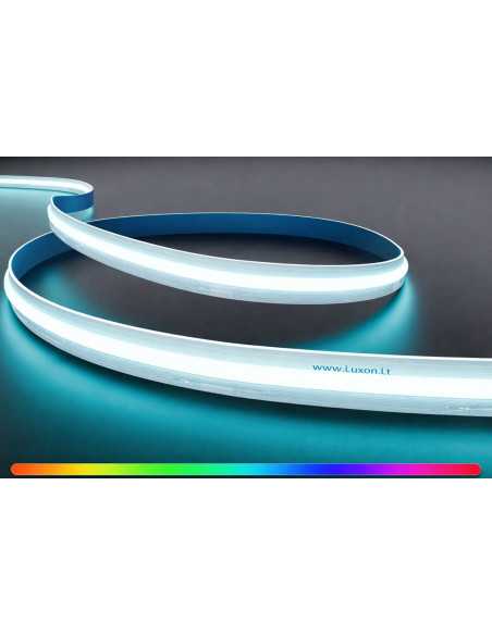 RGB+CCT COB LED juosta 24V 20W – vientisa šviesa ir spalvų valdymas | Luxon.lt