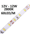 LED juostelė 5630 -12V - 12W - 60Leds - 2800K - IP20