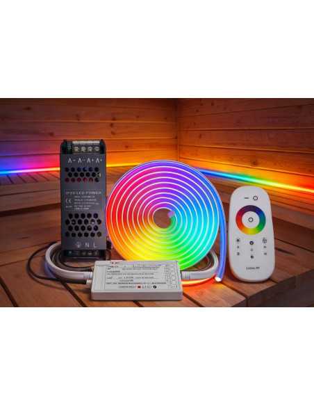 RGB Neon Flex 12V 15W IP68 – pirties apšvietimo komplektas | Luxon.lt