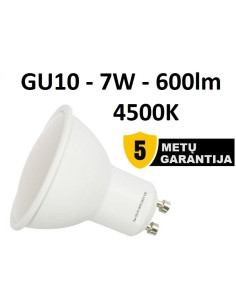 GU10 - 7W - 600lm LED lemputė - Garantija 5 metai