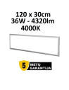 LED panelė 120x30cm - 36W - 4320lm - 4000K