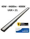 Įleidžiamas LED šviestuvas į lubas 120cm - 40W - 4400lm - 4000K - juodas
