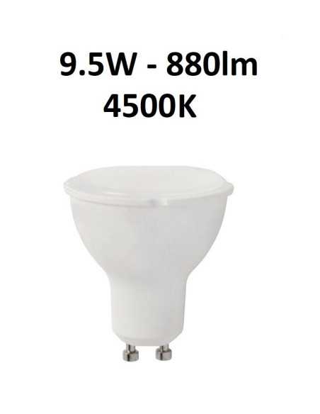 GU10 - 9.5W - 880lm - 4500K LED lemputė
