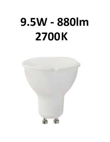 GU10 - 9.5W - 880lm - 2700K LED lemputė